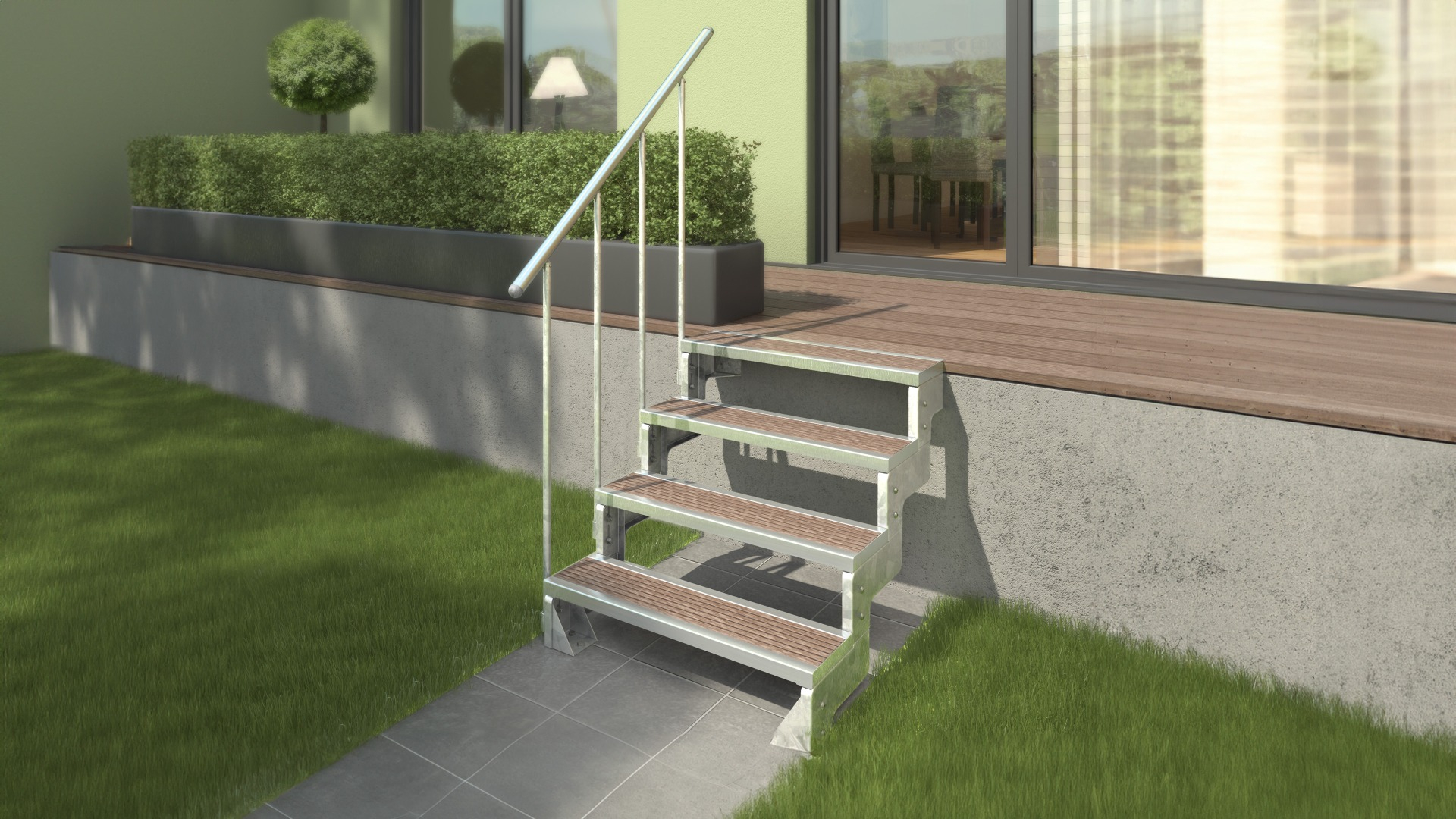 Outdoor Staircase Gardentop with tread holder 