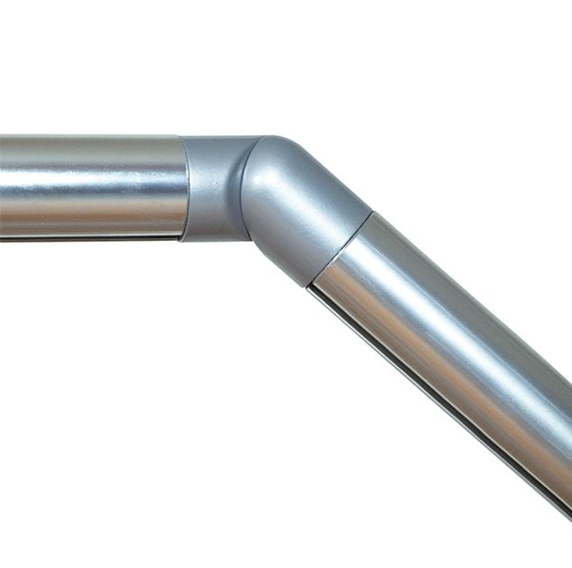 Handrail corner connection PROVA PS 6 Grey metallic