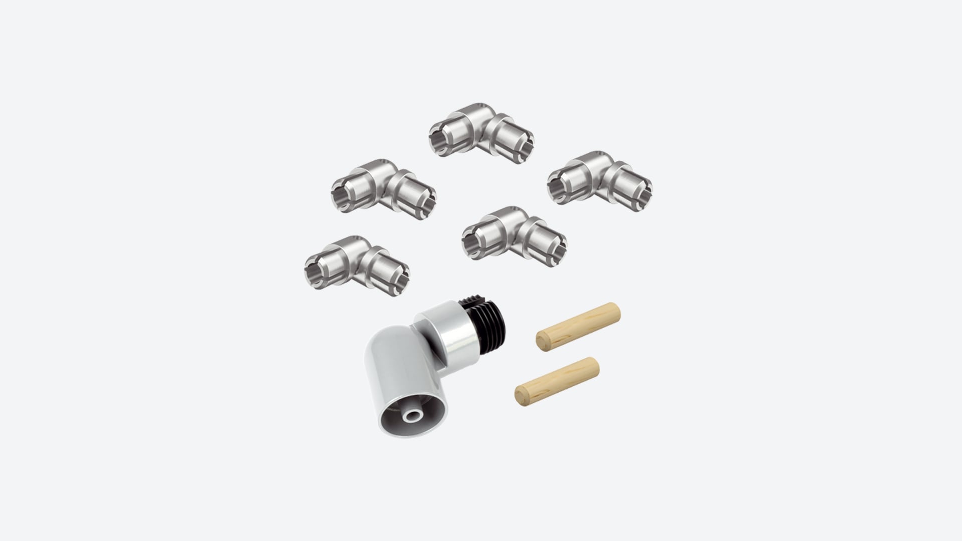 Corner Kit Balustrade CLEAN Aluminium