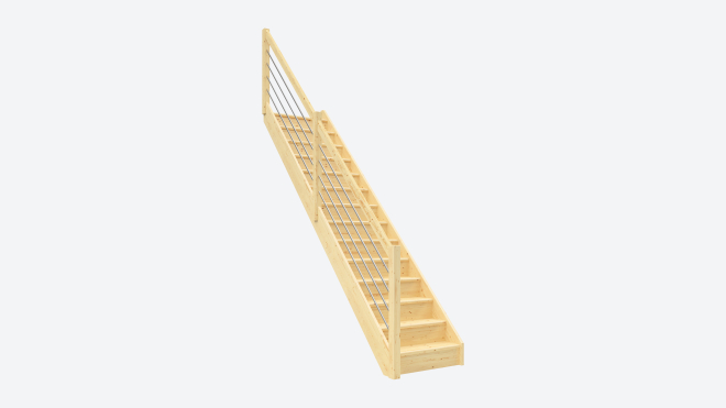 Raumspartreppe Paris in Fichte Black