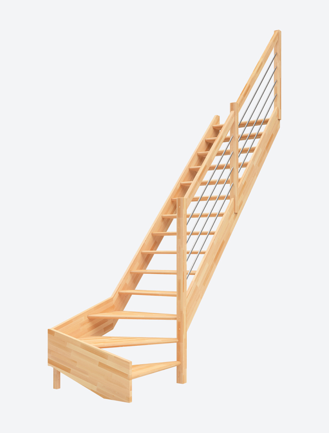 Raumspartreppe Paris in Buche Black