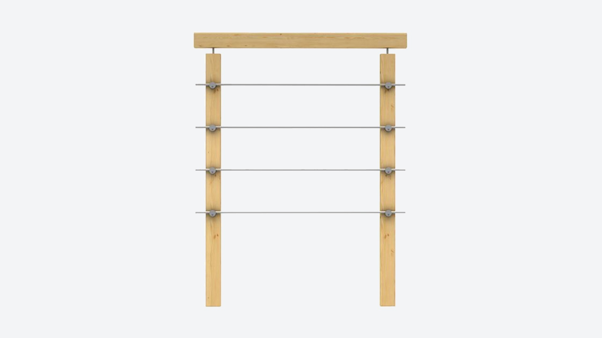 Landing banister LYON pine Black