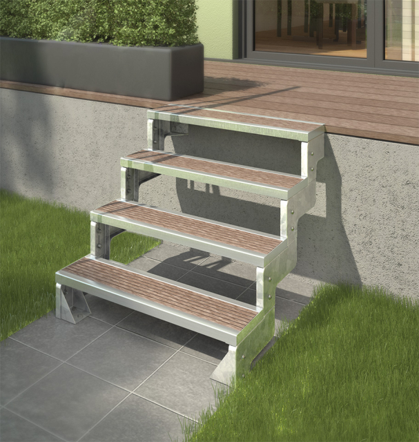 Outdoor Staircase Gardentop with tread holder 
