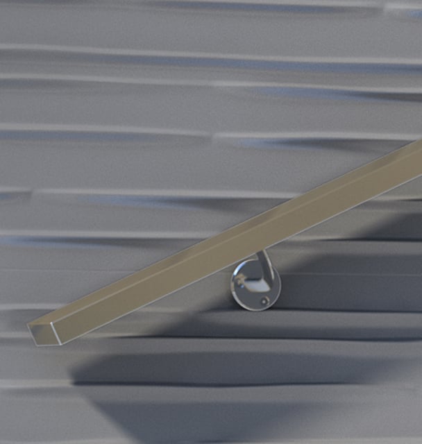 Handrail for wall EDGE 1,5 M kit Titanium