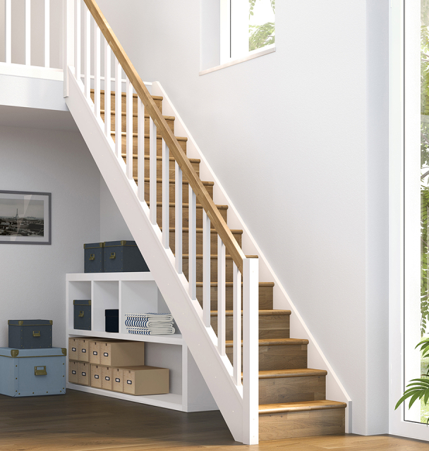 Raumspartreppe PARIS Weiß 