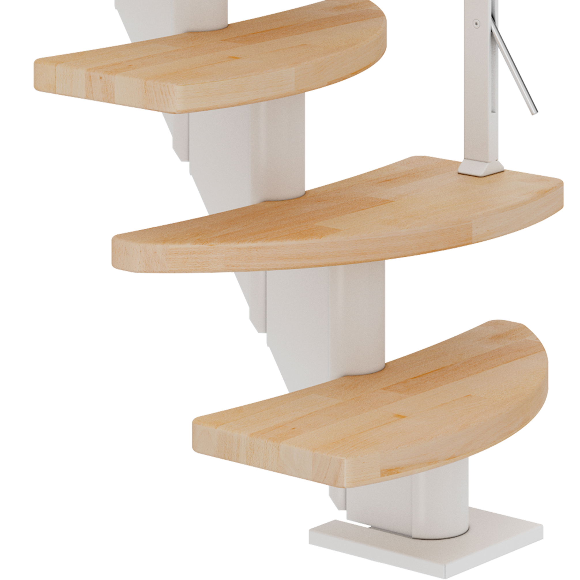 ATLANTA kotelettrinstrappe fra DOLLE i farven pearl grey | Pladsbesparende trappe. 