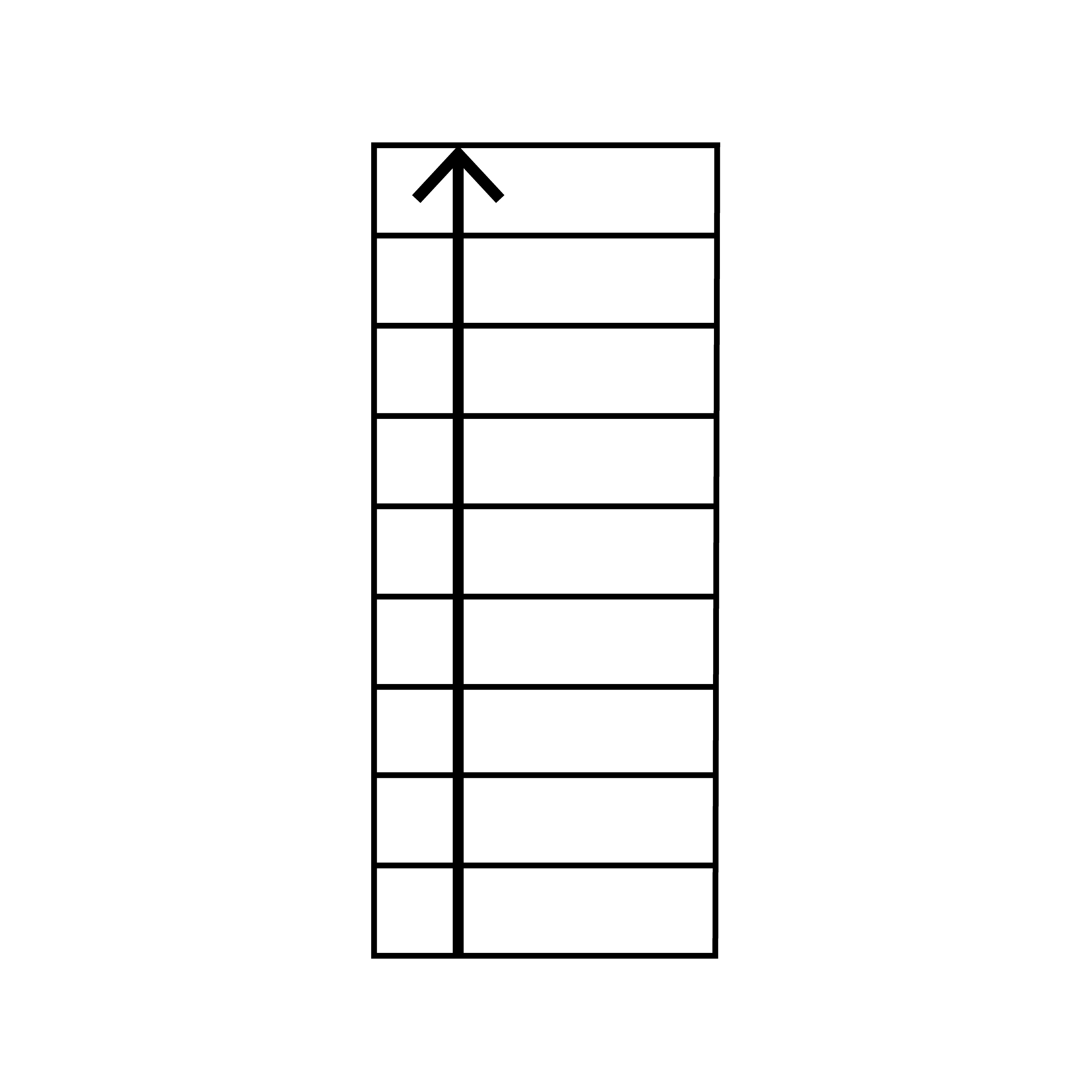 Treppenlauf-Zeichnungen_Gerader_Verlauf_mit_Pfeil