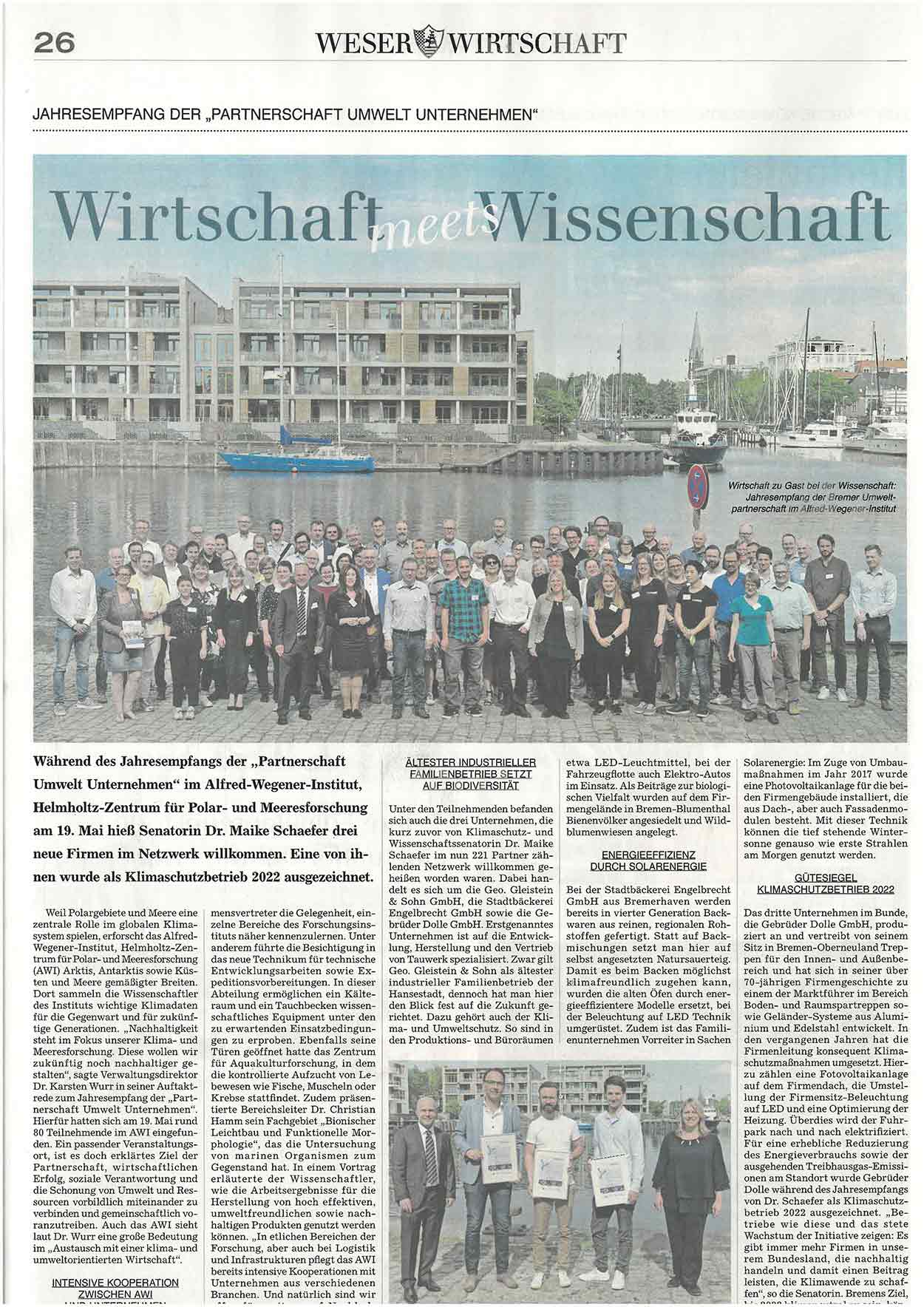 Zeitungsartikel_Weserwirtschaft